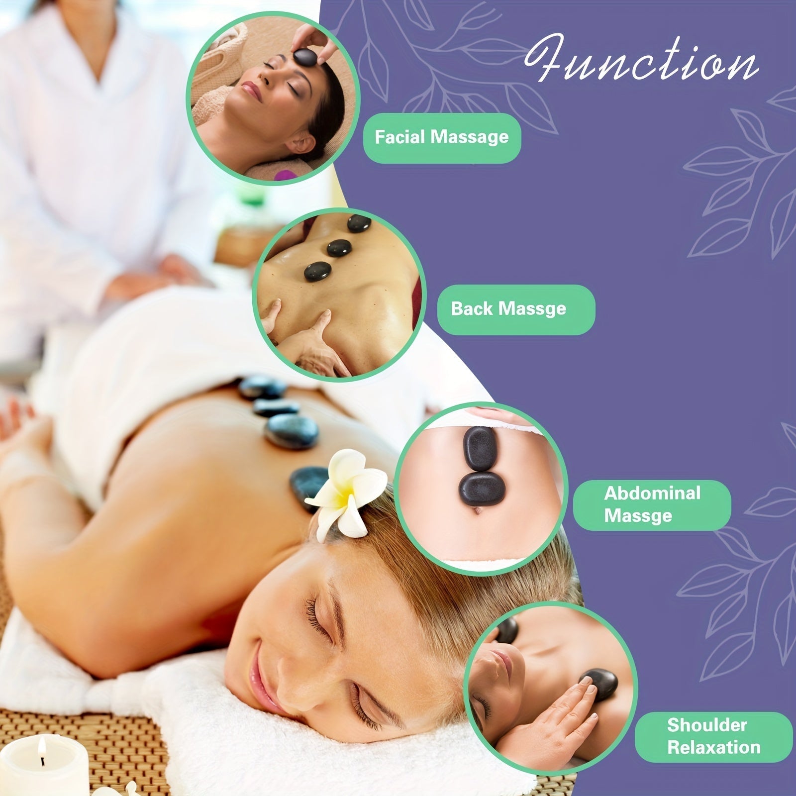 Set Professionale di Massaggio con Pietre Calde – Completo di Riscaldatore