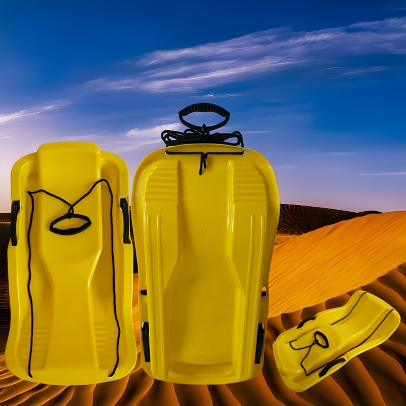 Sled da sci versatile con freno – Perfetto per neve, erba e ghiaccio, inclusa corda di traino