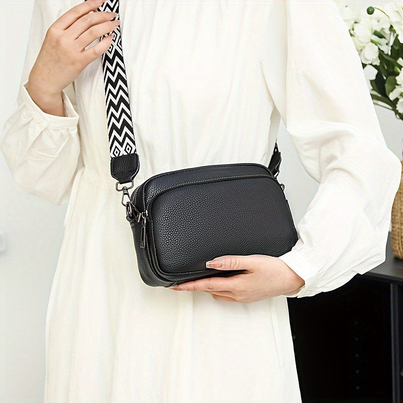 Borsa a tracolla alla moda per donne – Borsa a spalla casual con design geometrico