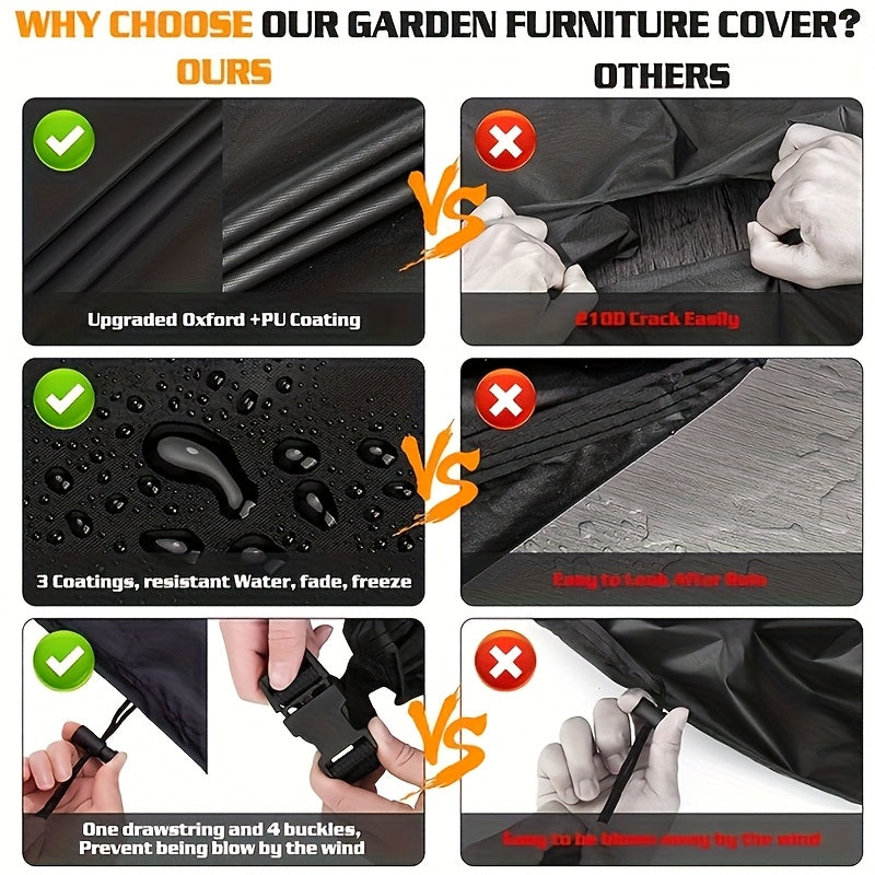 Coperture Outdoor ShieldGuard – Protezione Robusta per Set di Lounge a Forma di V