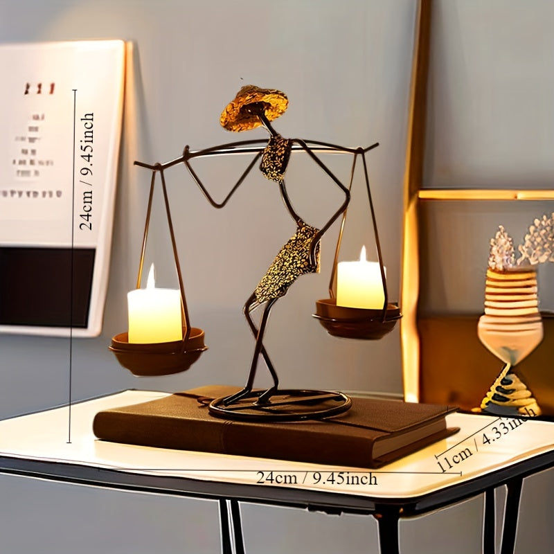 Portacandele Creativo in Ferro – Decorazione Artistica per la Tavola per un'Atmosfera Calda