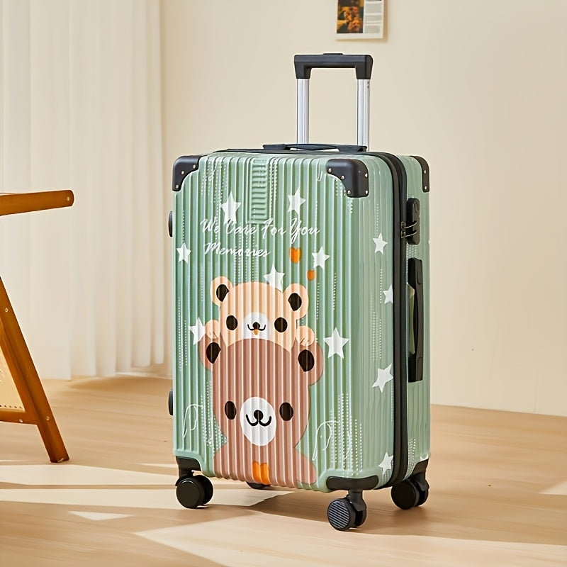 Valigia di Lusso con Graffiti a Tema Spaziale – Valigia da 24 Pollici con Ruote Girevoli e Lucchetto TSA