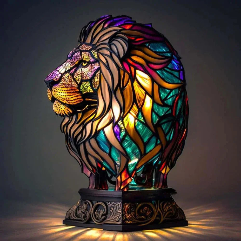 Lampada Animale in Vetro Artistico a Mosaico – Colore e Atmosfera in Casa