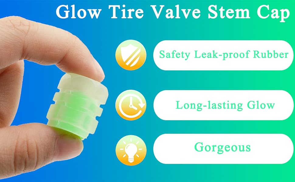 Set di 4 Tappi Valvola Illuminati con Logo – LuxaGlow