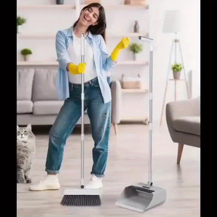 Set di Scopa e Paletta 3-in-1 Pieghevole – Soluzione Pratica per una Pulizia Veloce ed Efficiente