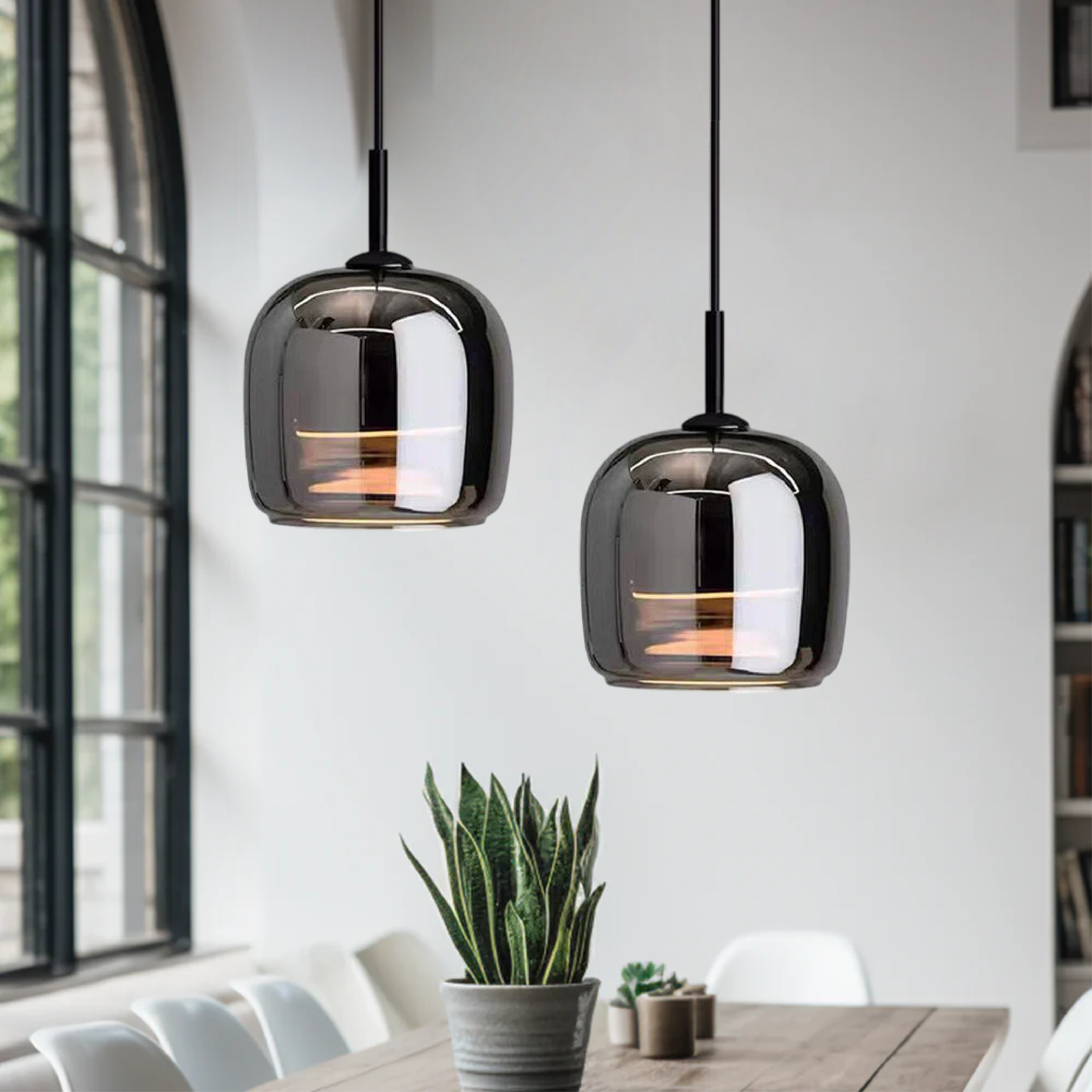 Lampadario di Vetro Moderno - Design Scandinavo