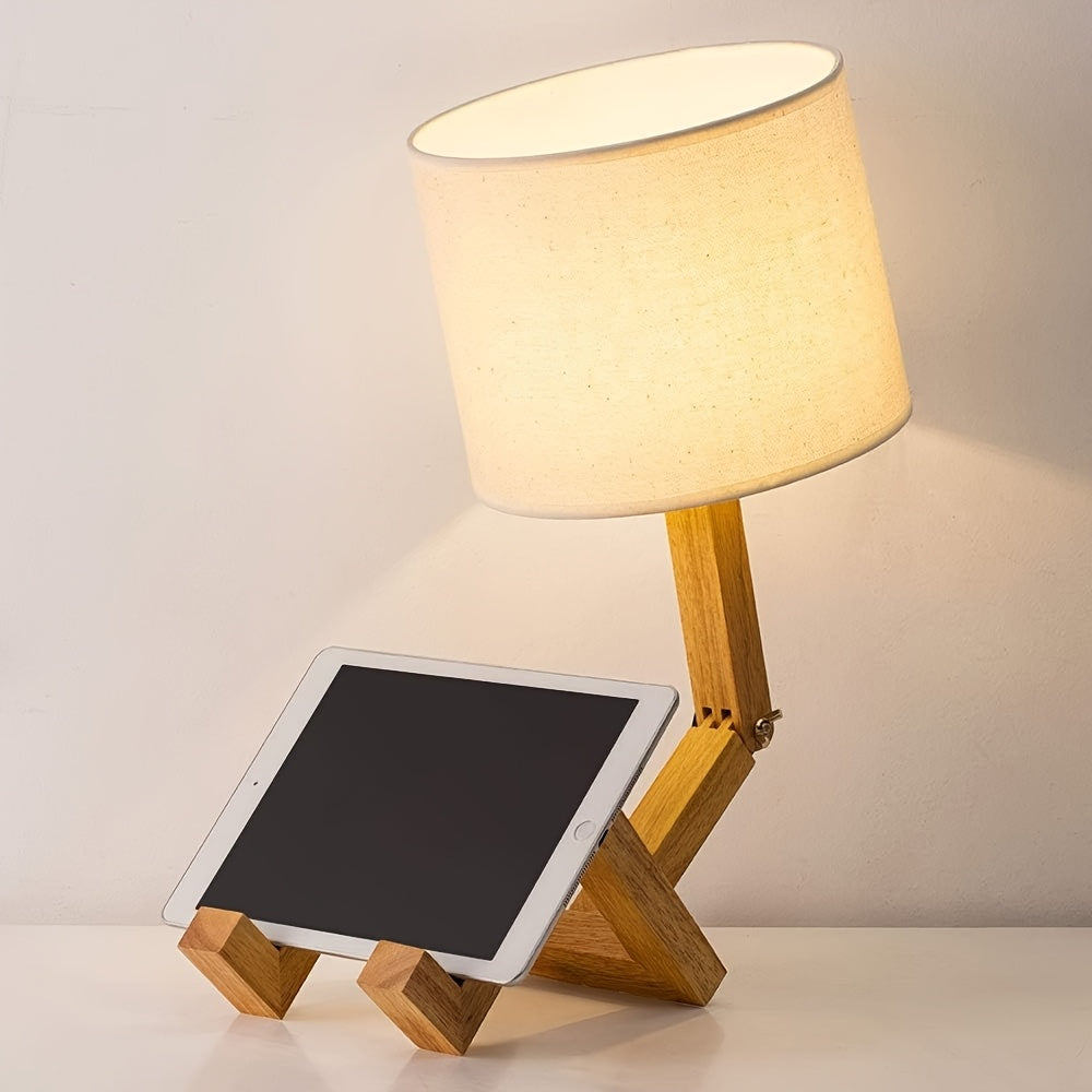 Lampada da Tavolo Moderna in Legno – Design Flessibile e Illuminazione Ambientale