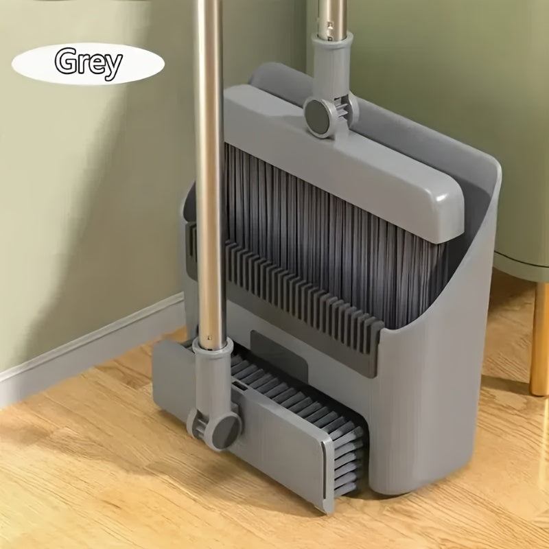 Set di Scopa e Paletta 3-in-1 Pieghevole – Soluzione Pratica per una Pulizia Veloce ed Efficiente