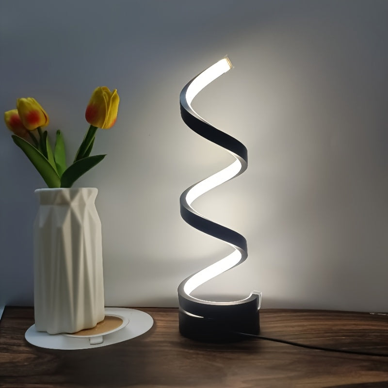 Lampada da Tavolo LED a Spirale – Illuminazione Moderna Dimmabile