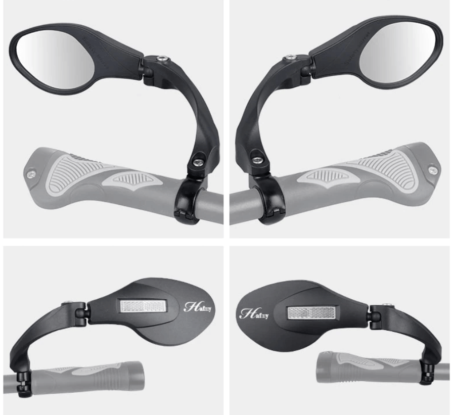 Specchio Retrovisore per Bicicletta - Angolo Regolabile - Riflettore Ampio