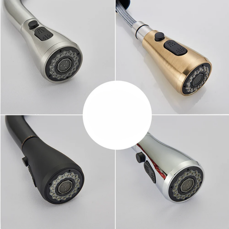 Rubinetto da Cucina Flessibile con Finitura in Nichel