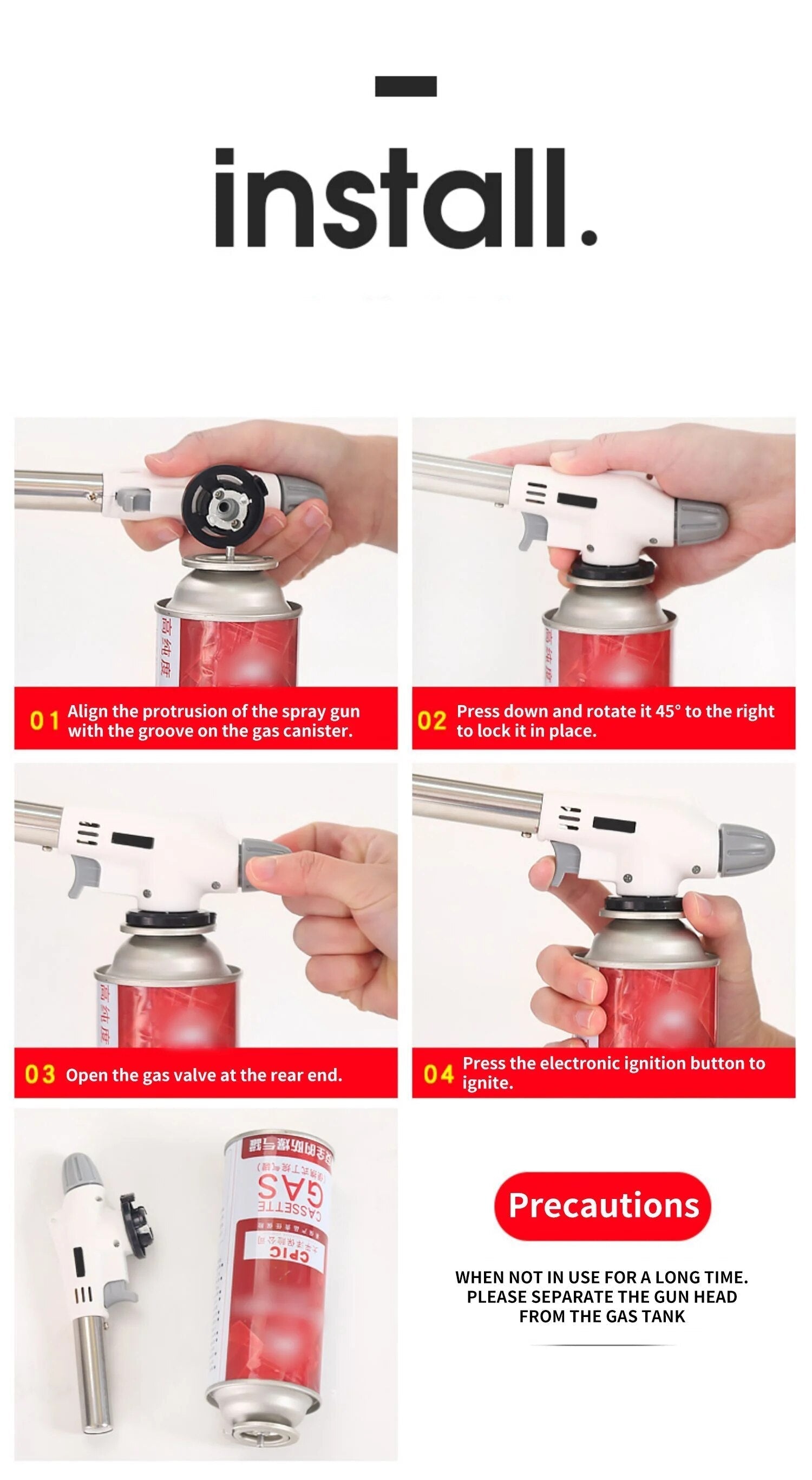 Stufa Portatile a Gas Butano in Metallo – BBQ, Campeggio e Torcia da Cucina