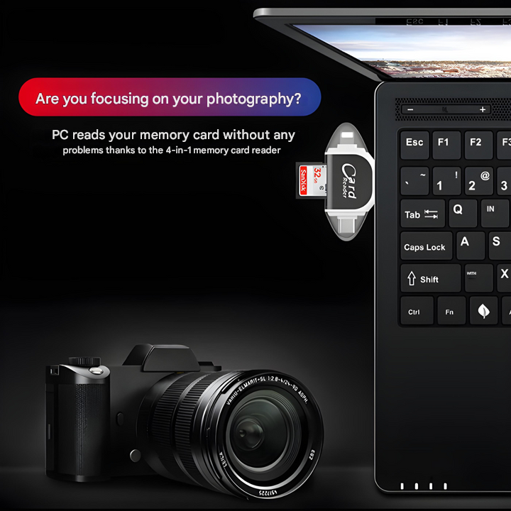 Lettore di schede SD & TF 4-in-1 - FlexPort