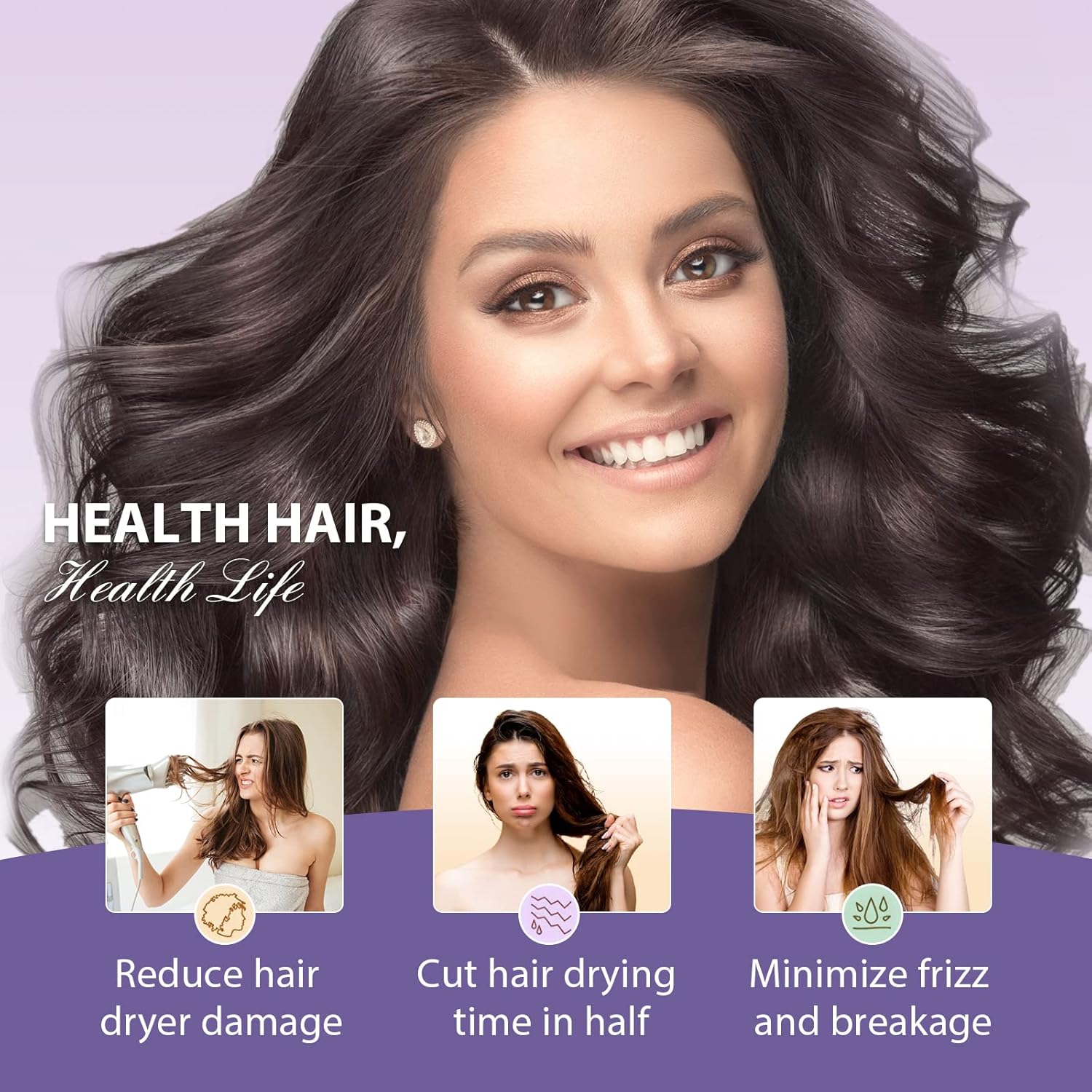 Asciugamano per Capelli in Microfibra – Confezione da 3