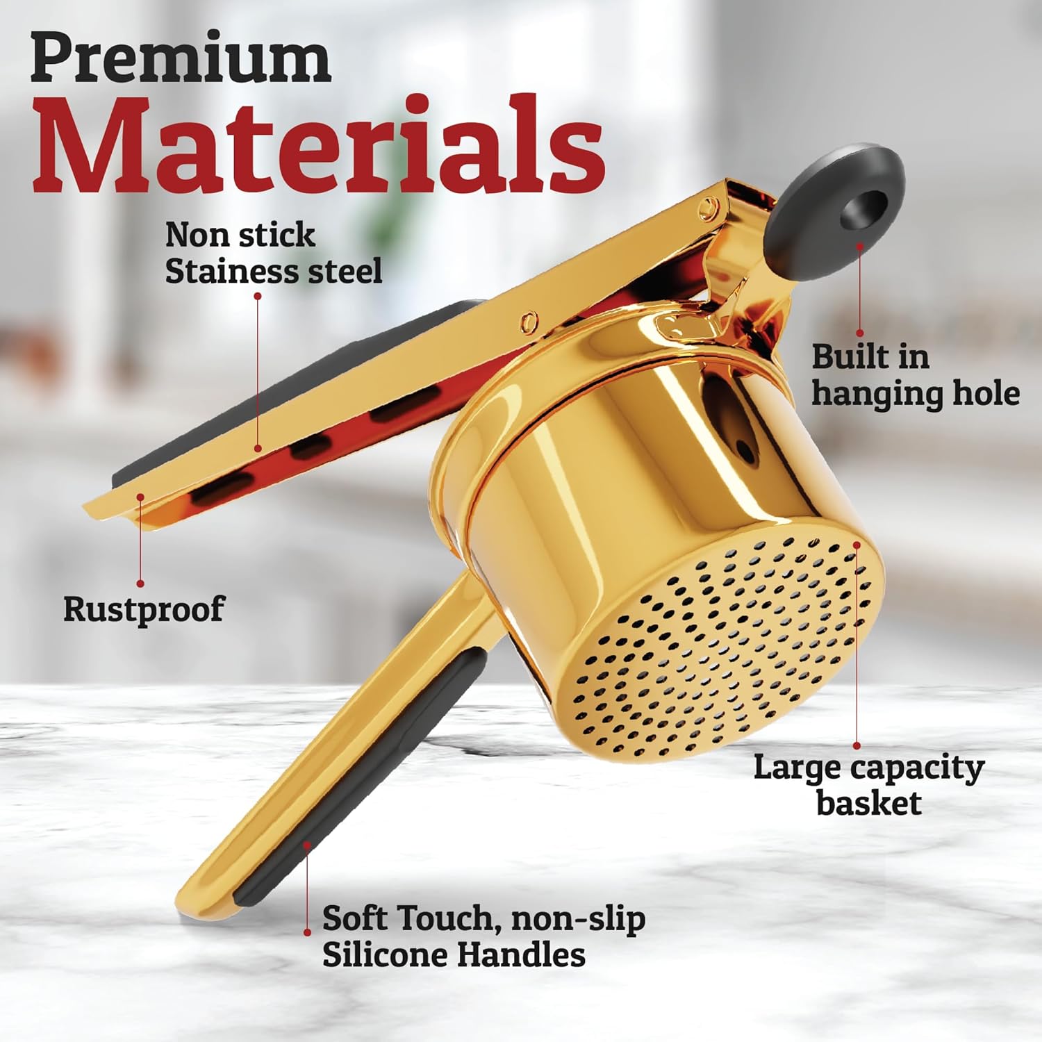 Purè di Patate Perfetto: Schiacciapatate in Acciaio Inossidabile Pesante