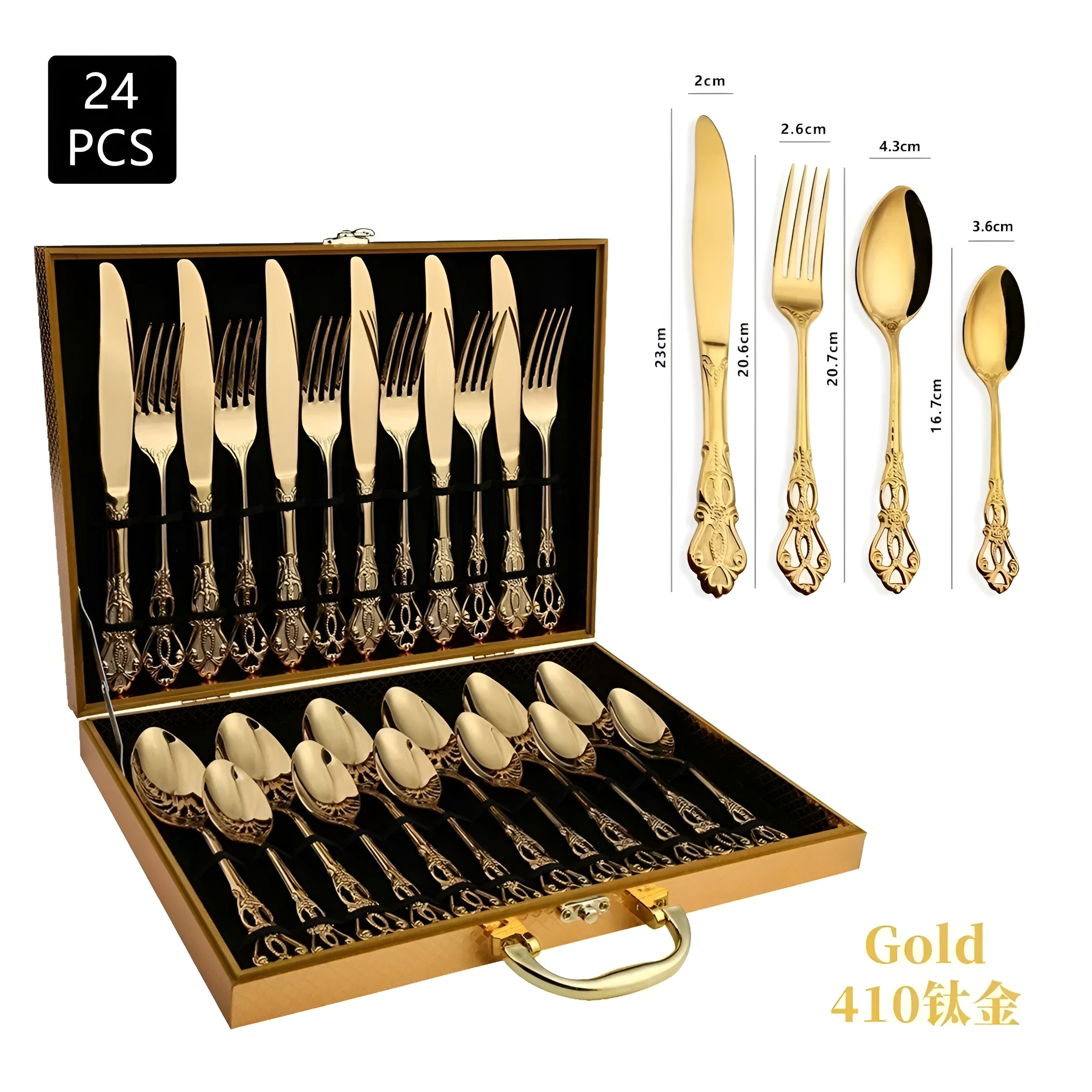 Set di Posate di Lusso da 24 Pezzi – RoyalCutlery