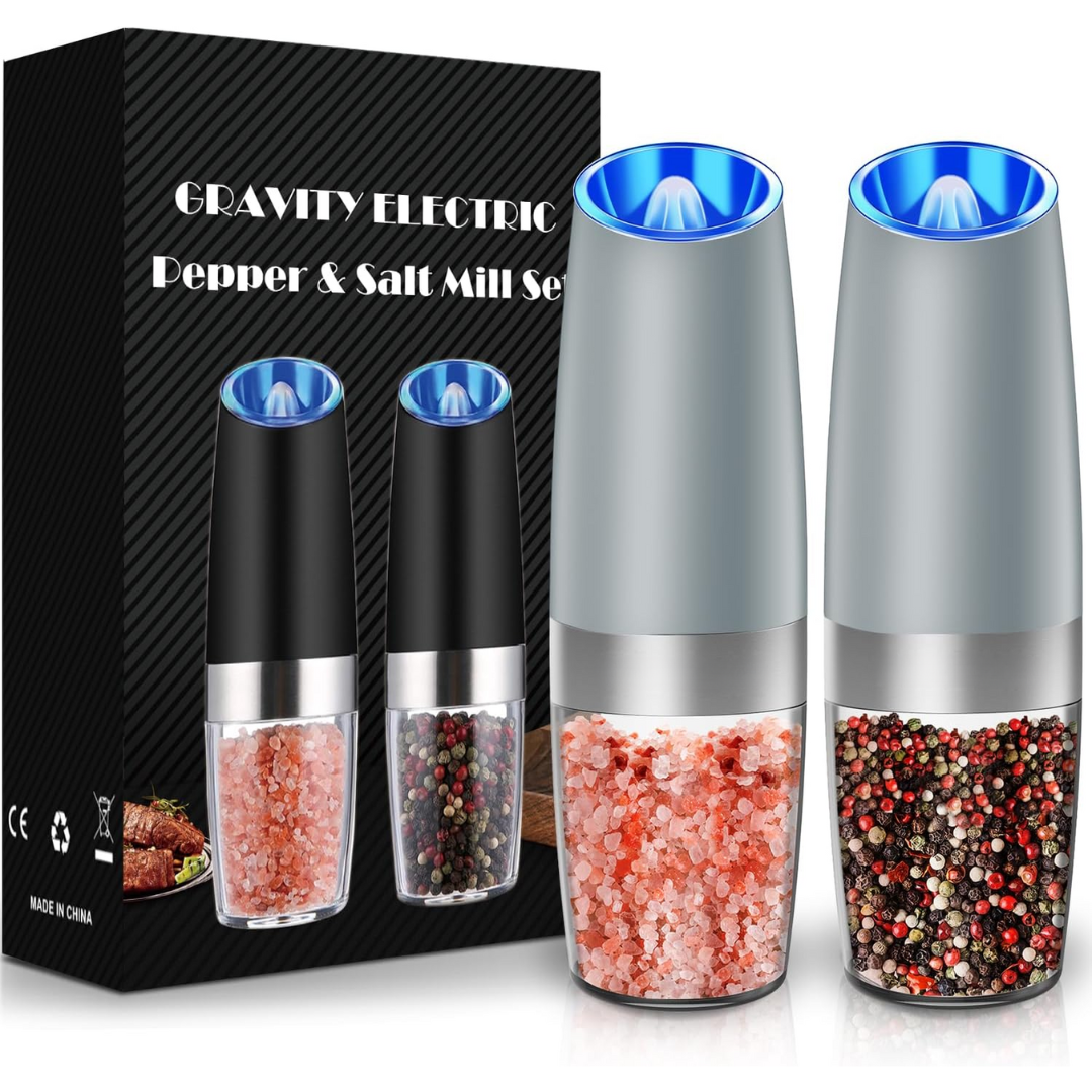 Set di Macinini Elettrici Ricaricabili per Pepe e Sale - GrindMaster Duo