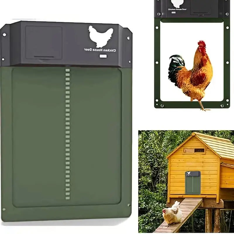 PoultryGuard Luxe Porta Automatica | Porta intelligente controllata dalla luce per polli al sicuro