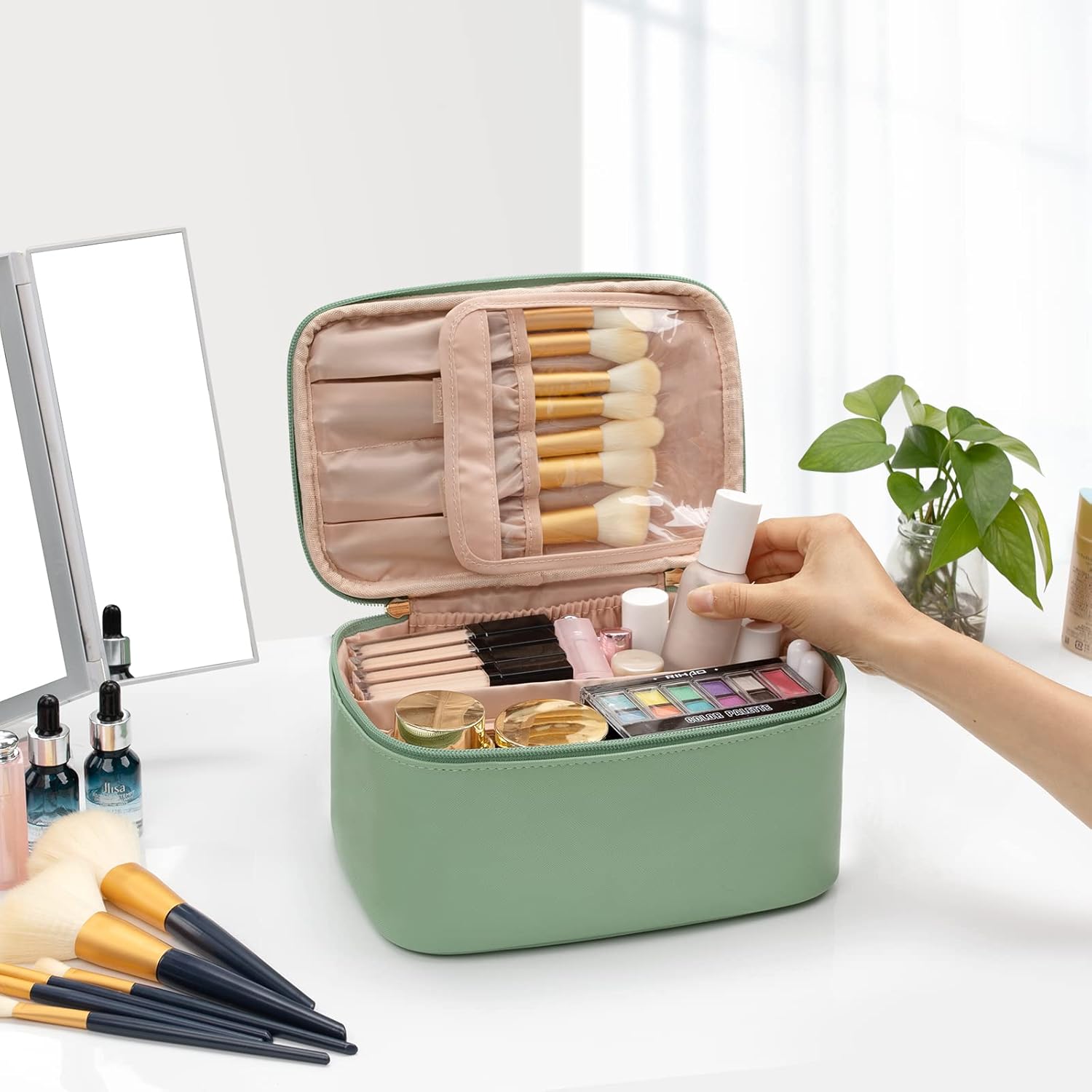 Organizer per Trucco Portatile con Separatori