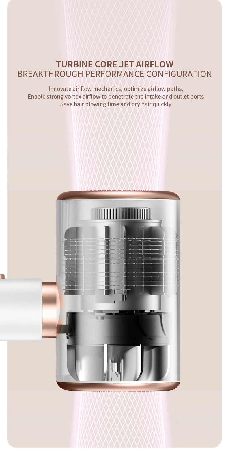 Asciugacapelli Professionale 2400W con Aria Fredda e Calda - Ioni Negativi - Asciugacapelli Potente per Risultati da Salone