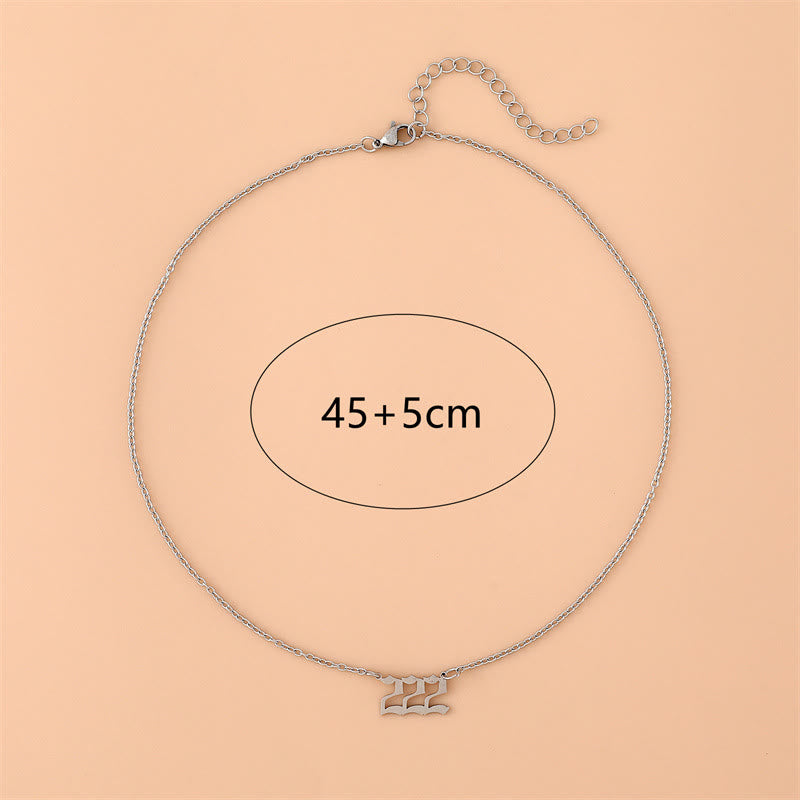 Collana con Numeri Angelici in Acciaio Inossidabile – Celestia