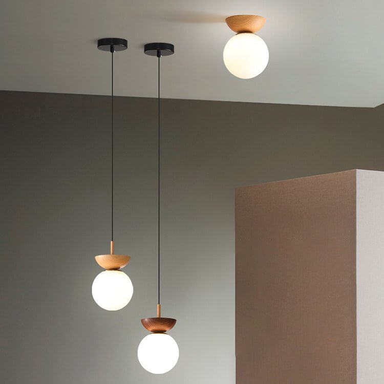 Hikari Lampada da Soffitto – Design Giapponese Minimalista con LED e Legno