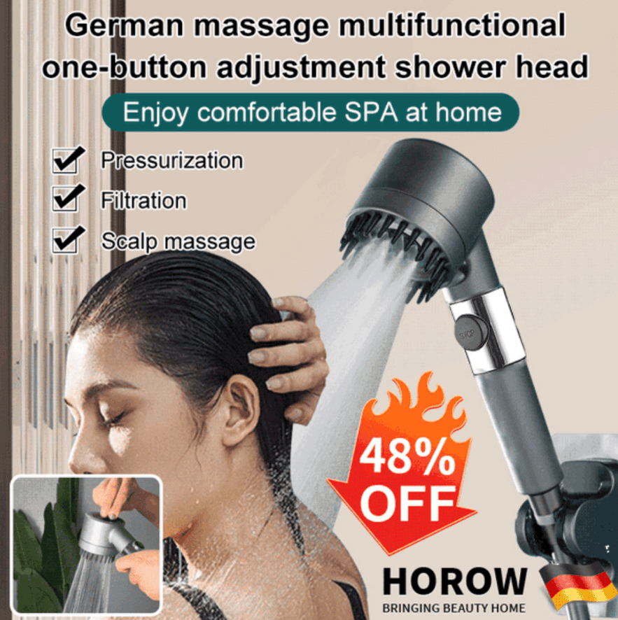 Hydrobeam Soffione Doccia - Alta Pressione dell'Acqua & 9-Livelli di Filtrazione