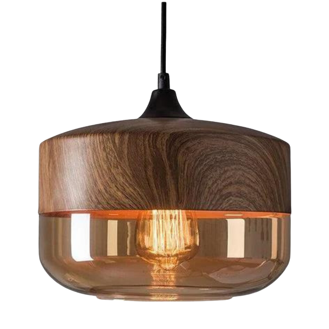 Lampada da soffitto scandinava elegante in legno - NordLuna