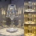 CrystaLamp - Lámpara de mesa LED de cristal de diamante