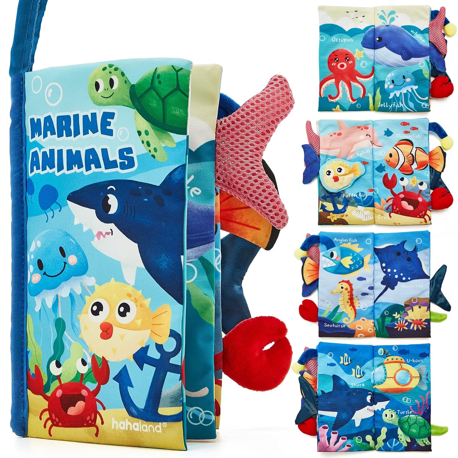 Libro Sensoriale - Giocattolo per Bambini ad Alto Contrasto 6-12 Mesi