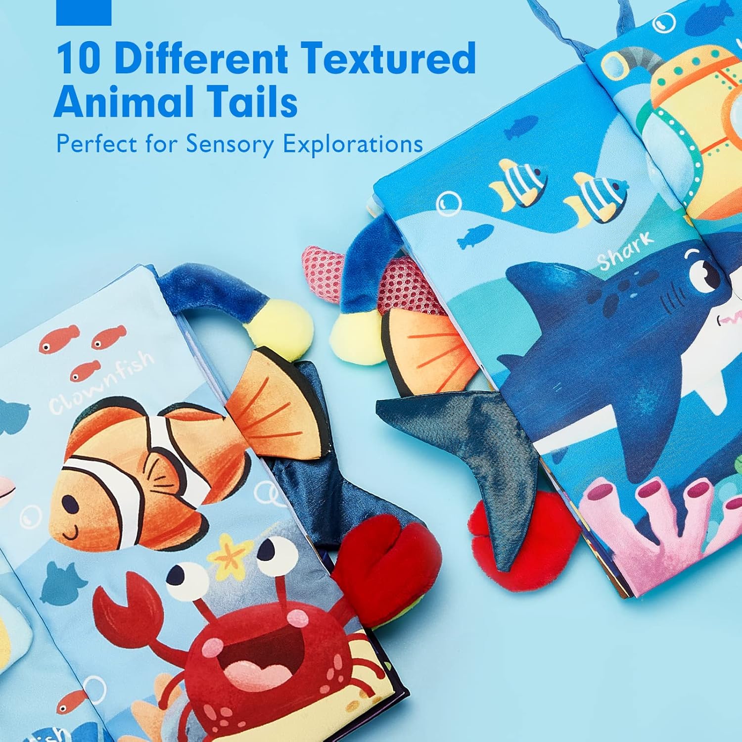 Libro Sensoriale - Giocattolo per Bambini ad Alto Contrasto 6-12 Mesi