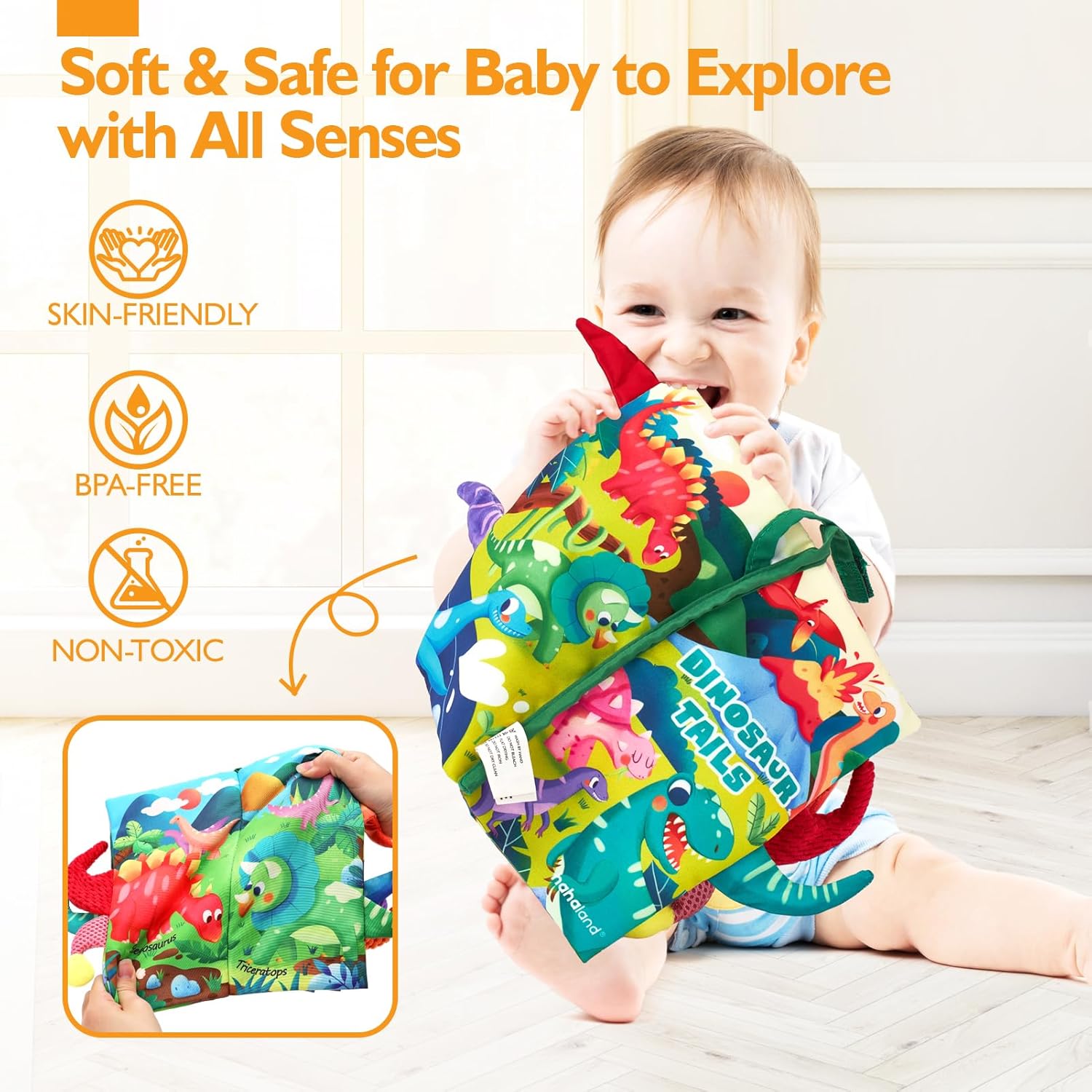 Libro Sensoriale - Giocattolo per Bambini ad Alto Contrasto 6-12 Mesi