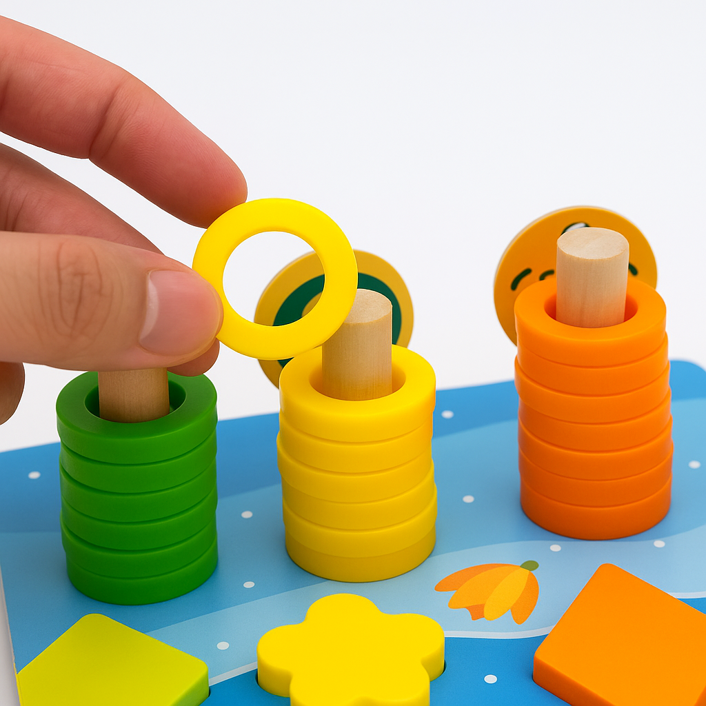 Montessori Tavola di Gioco in Legno | Sviluppo delle Competenze per Bambini e Neonati