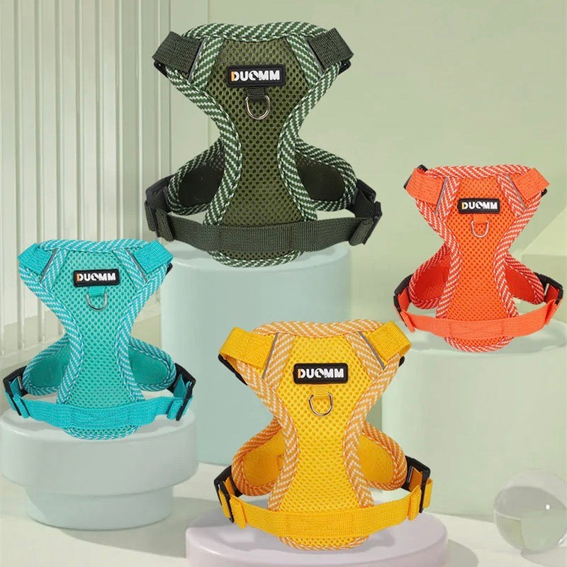 Set di Imbracatura e Guinzaglio Riflettente per Cani Piccoli - AirFlex