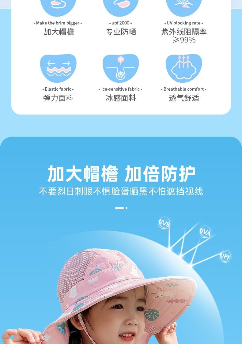 CAPPELLO DA SOLE ANTI-UV PER BAMBINI CON FISCHIO – CAPPELLO A CESTO ESTIVO PER RAGAZZI E RAGAZZE