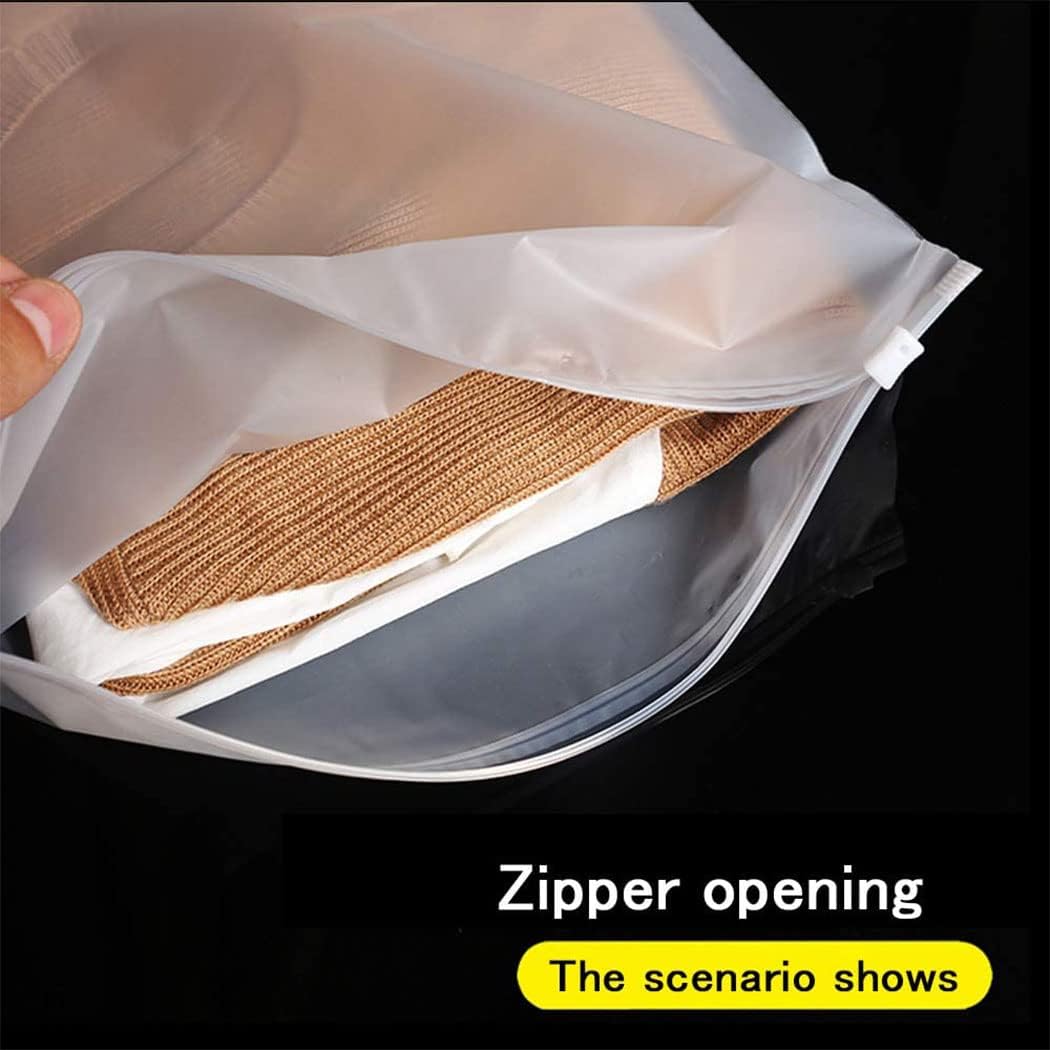Sacchetti Zip Riutilizzabili Frosted – Confezione da 40 Sacchetti per Abbigliamento con Fori di Ventilazione (Compra 1, Ricevi 1 GRATIS)