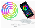 Luzes LED em corda neon com controlo por aplicação - design de iluminação personalizável