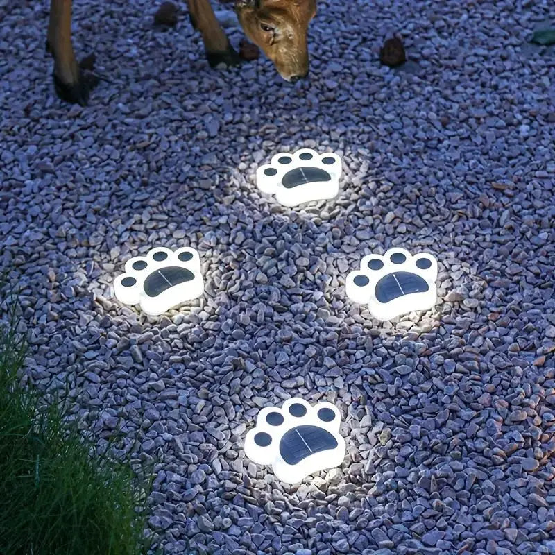 Illuminazione da Giardino Solare Wireless a Stampa di Zampa – PawsGlow