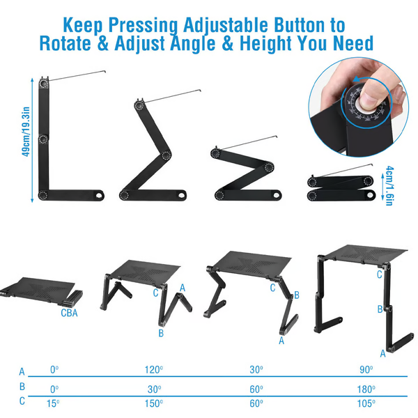 Supporto Ergonomico per Laptop a 360° – FlexStand