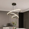 Lampe suspendue LED design – forme moderne d'anneaux 3D