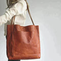 Sac Classique en Cuir Naturel Style Rétro