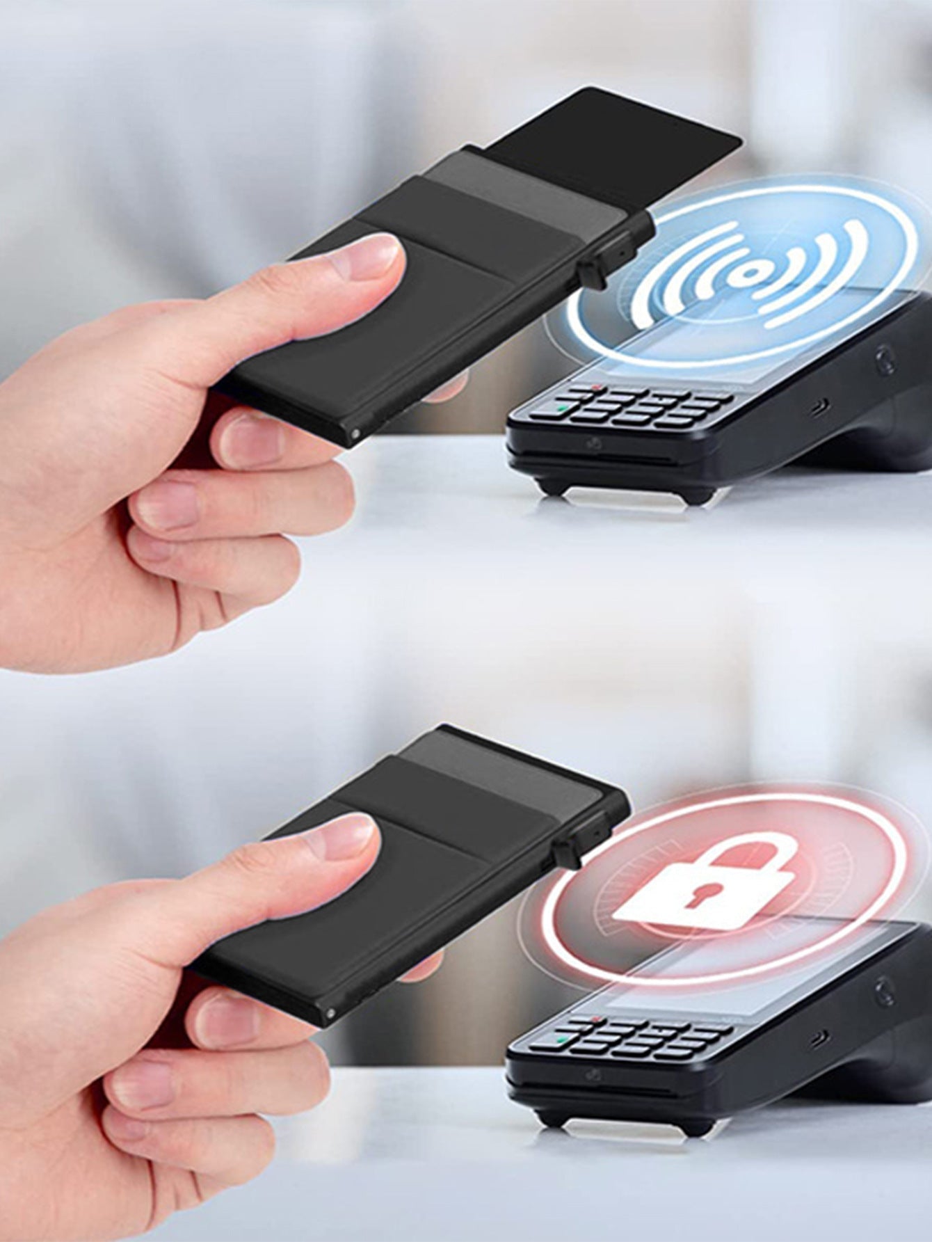 Portafoglio Slim Mini in Metallo con RFID per Carte di Credito - Portacarte Intelligente