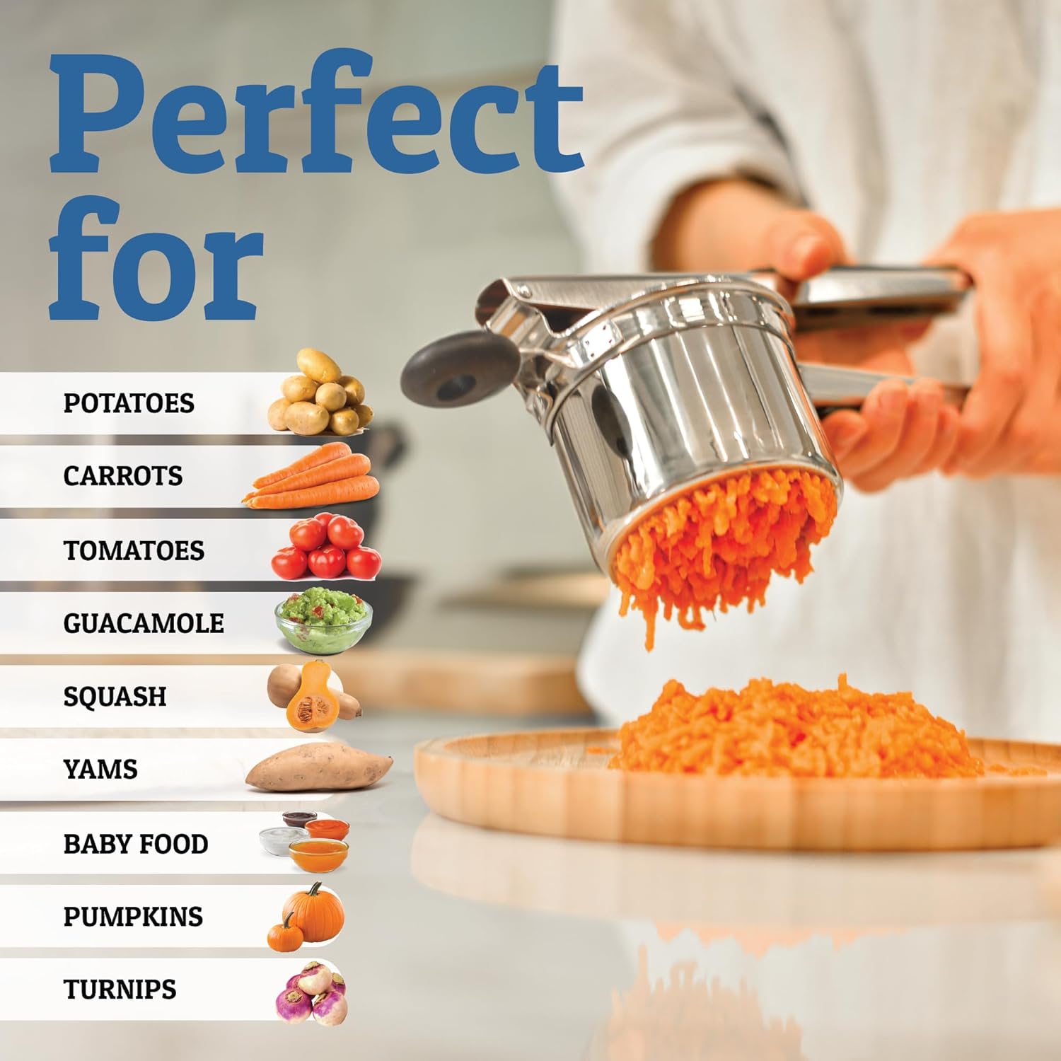Purè di Patate Perfetto: Schiacciapatate in Acciaio Inossidabile Pesante