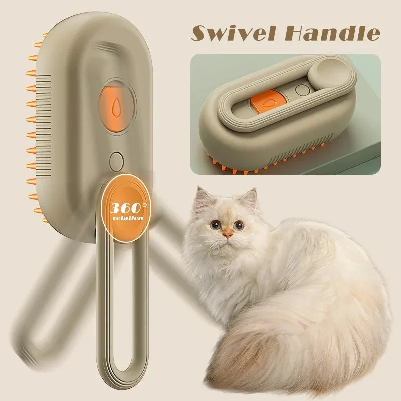 Spazzola Elettrica a Vapore 3-in-1 per Animali - SteamPet