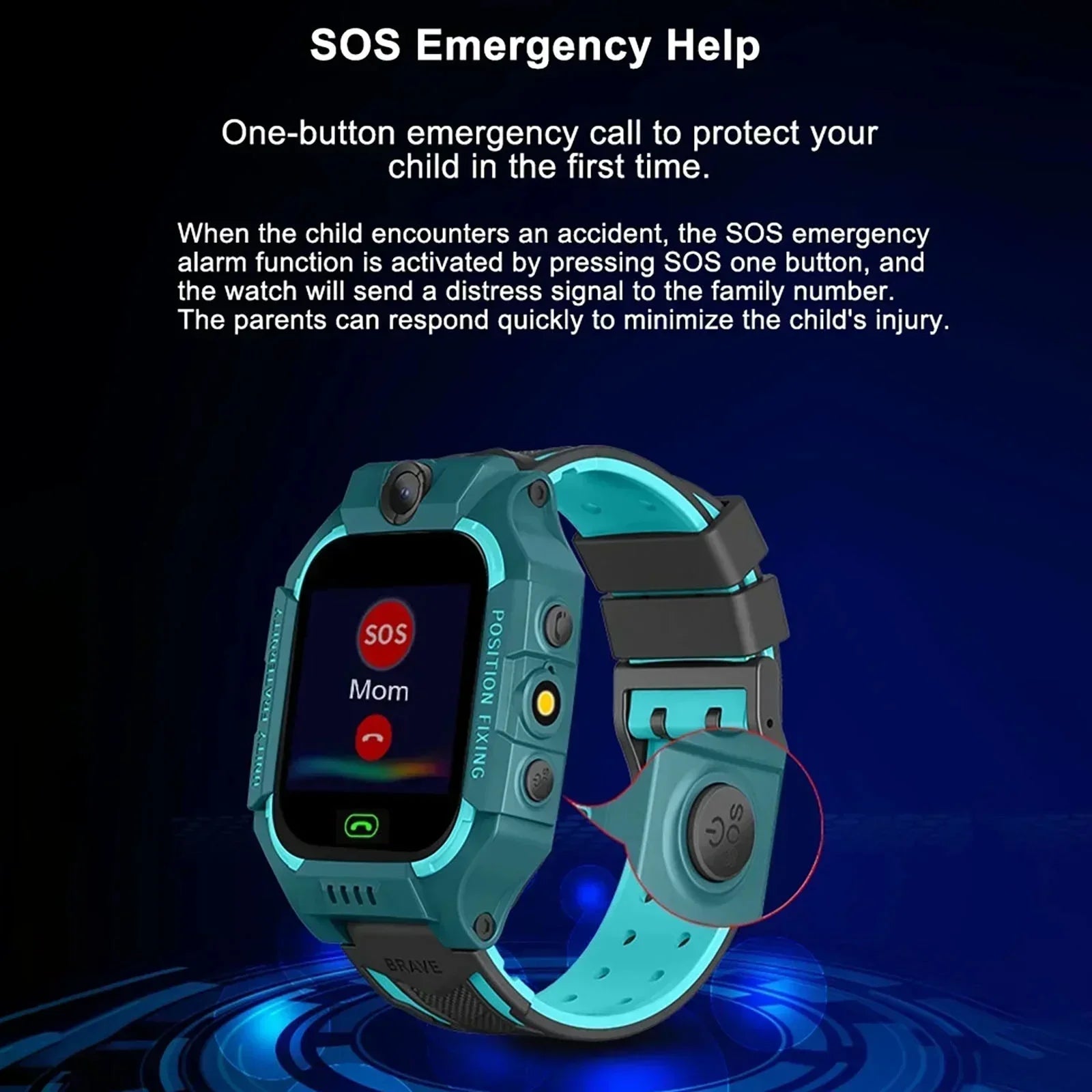 Orologio GPS per Bambini con Tracciamento della Posizione e Funzione Telefonica – Luna
