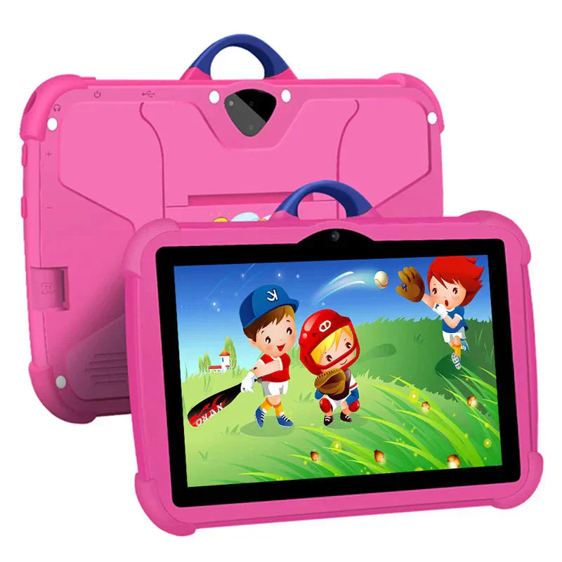 Tablet per Bambini 7 Pollici | Motivo Cartone Animato & Android | 64GB di Memoria