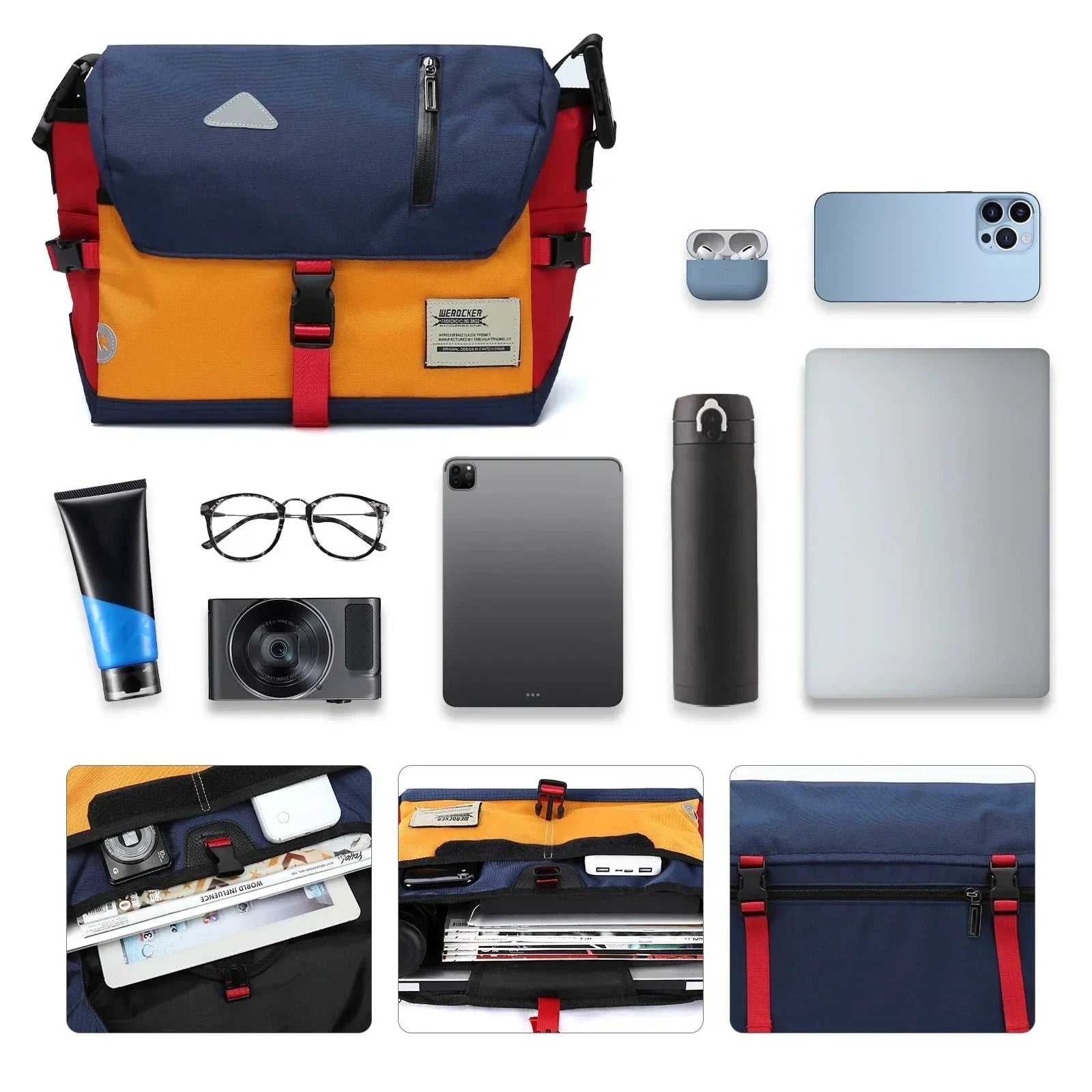 Luke | Borsa a Spalla Impermeabile Classica – Comfort & Stile