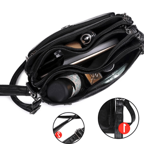 Piccola Borsa a Spalla in Pelle per Donne - Finitura di Alta Qualità