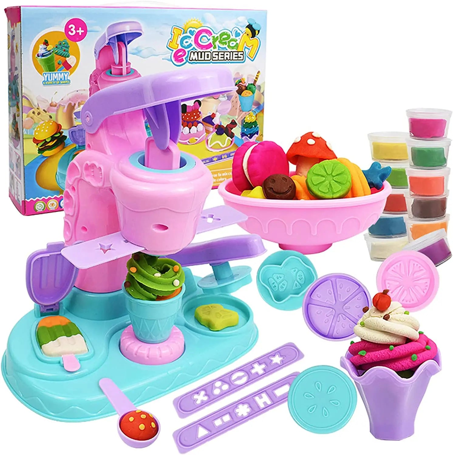 Set di Gioco Gelatiera - Set Creativo di Argilla per Bambini