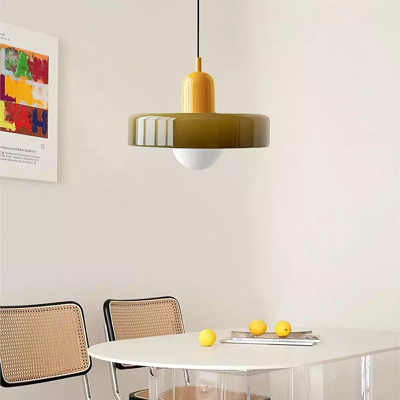 Lampada a Sospensione Colorata | Stile Bauhaus | Design Artistico